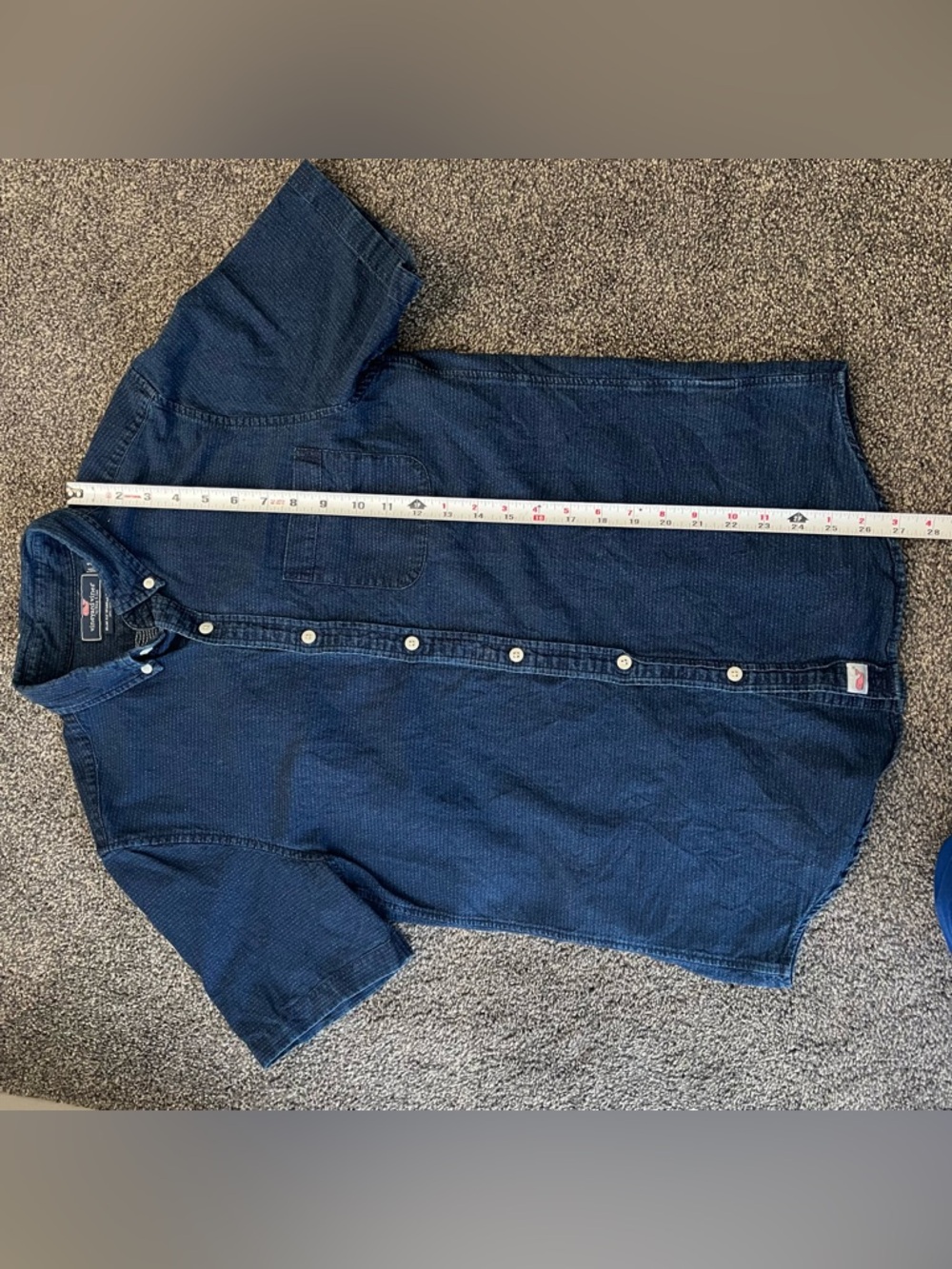 Vineyard Vines Men's Short-Sleeve Button-Down Shirt - Dark Navy - Picture 8 of 8